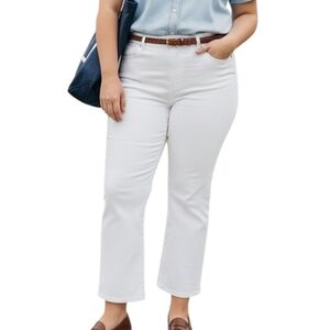 Madewell Women's Cropped White Jeans